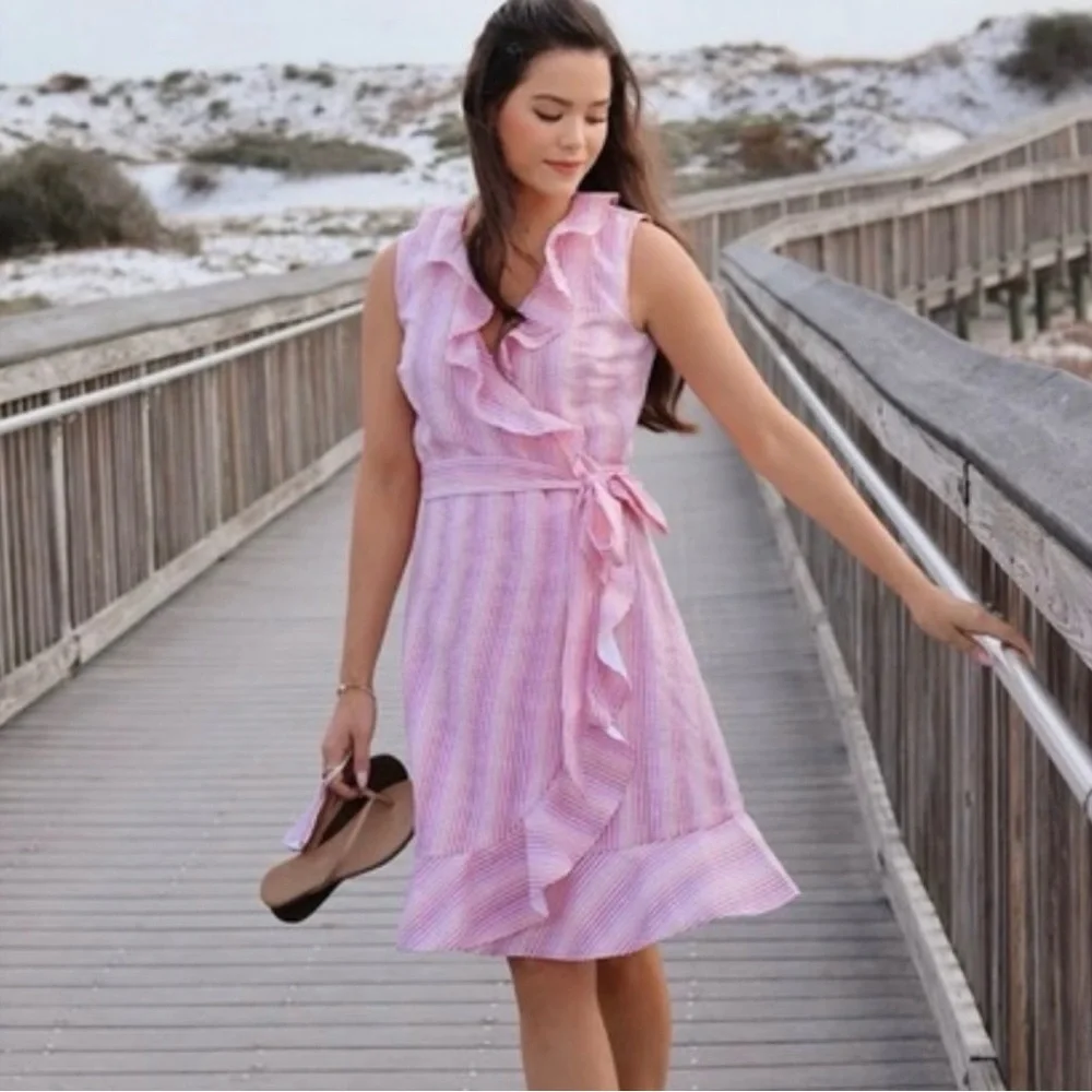 EUC Draper James Reba Flutter wrap dress - Picture 1 of 10